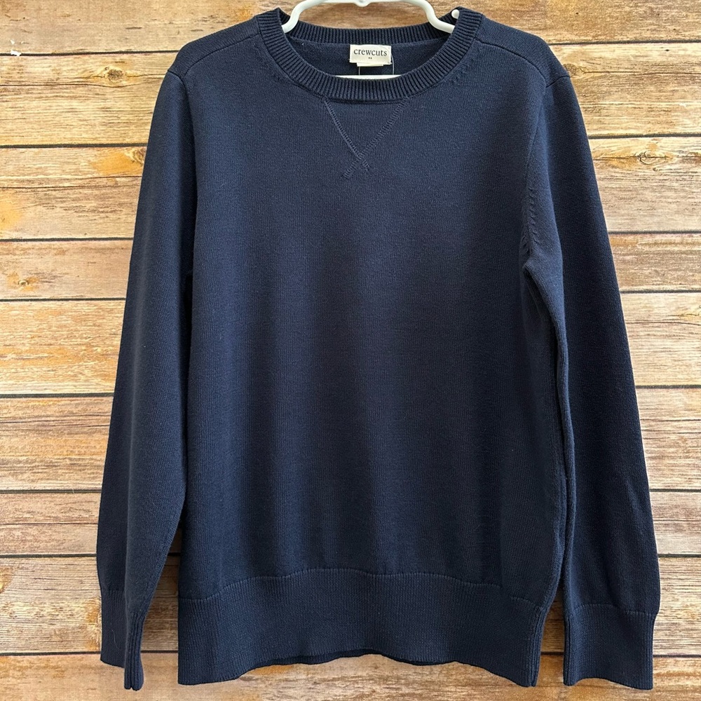 Crewcuts Sweater Boys Size Small 6-7 Blue Cotton Crewneck Pullover NWT